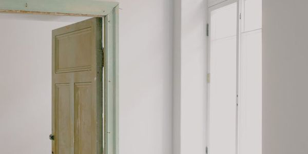 Minimalist interior with natural elements.